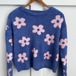 Art Class Girls Floral Sweater